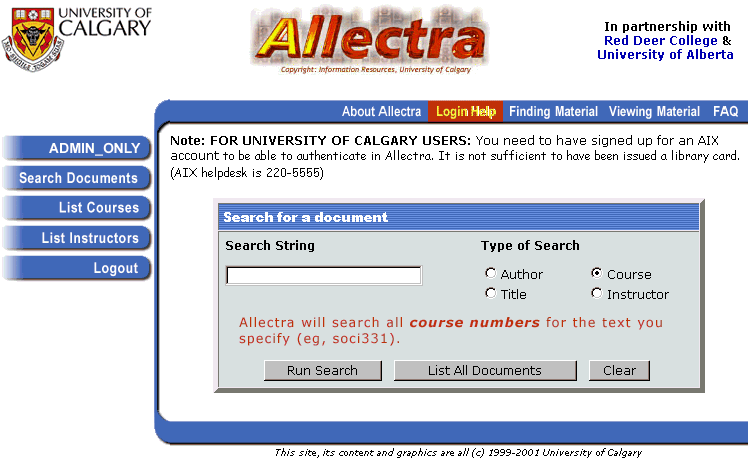 Allectra Home Page